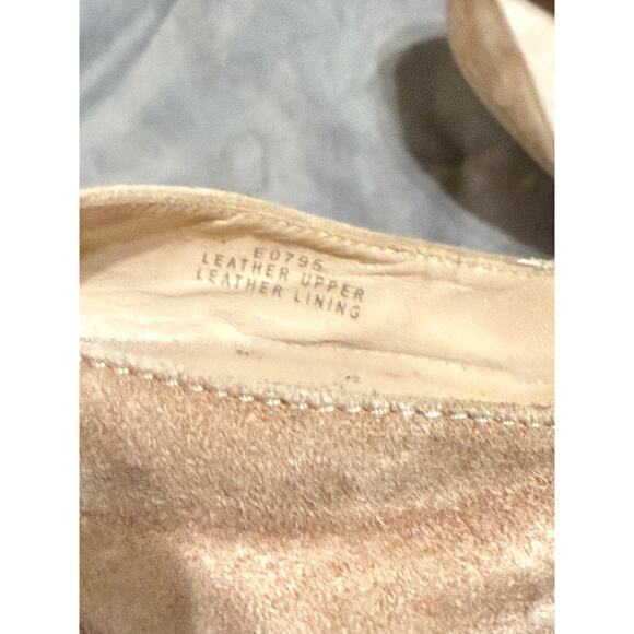 JCrew Colette Suede D'Orsay Pumps 10.5 Tan Beige Neutral Heels 3” Leather - Picture 5 of 8